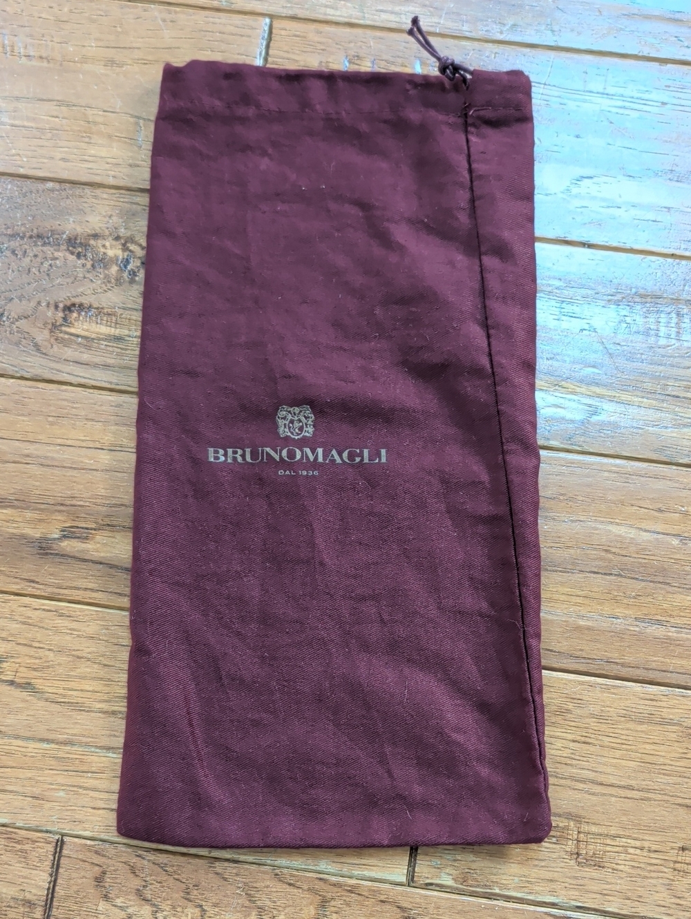 Bruno Magli Burgundy Drawstring Shoe Dust Bag